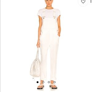 Weworewhat white linen overalls